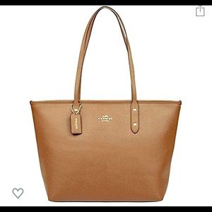 coach women’s central tote with zip